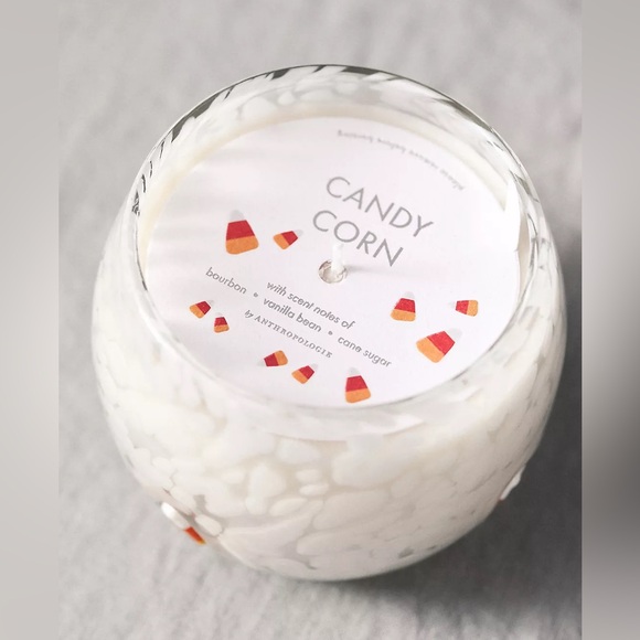 New Anthropologie Mystic Confetti Candy Corn Icon Candle - Picture 2 of 2